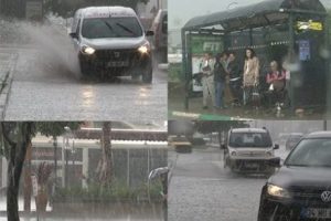 Bursa'da 10 dakikalık yağış yaşamı fel&ccedil; etti