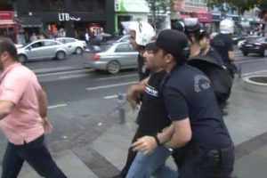 Şişli'de gergin eylem