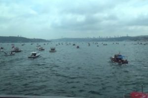 Boğaz'da g&ouml;r&uuml;lmemiş protesto