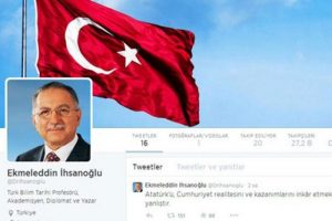 İhsanoğlu Twitter hesabı a&ccedil;tı