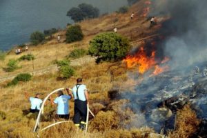 Bodrum'da korkutan yangın
