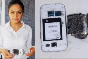 Alanya'da bir kişinin konuştuğu sırada telefonu patladı