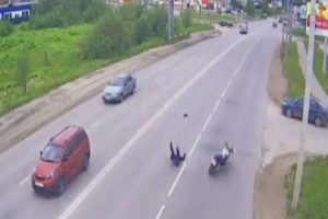 Motosiklet şovu asfaltta bitti