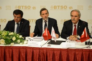 BTSO, Ekonomi Bakanı Zeybekci'yi ağırladı
