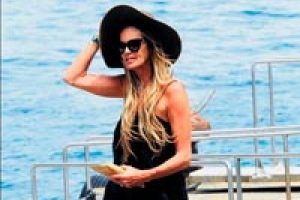 Portofino'da tatil yapıyor...