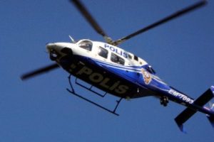 Trafikte helikopter destekli bayram denetimi