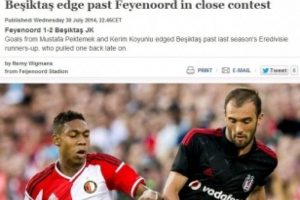 Beşiktaş'ın zaferi Avrupa'da dikkat &ccedil;ekti