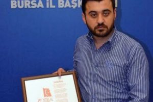 Bursa'dan İhsanooğlu'na İstiklal Marşı panosu