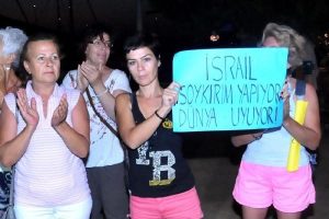 Bodrum'da İsrail protestosu