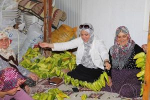 İpe biber dizip Erdoğan'a destek oldular