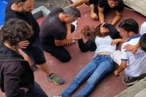 Film setinde talihsiz kaza