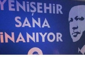 Bursa'da Erdoğan afişine izin yok!