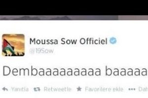 Sow'dan Demba'ya tebrik