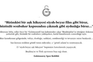 G.Saray'dan Seba'ya duygusal veda