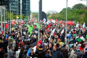 Br&uuml;ksel'de Gazze protestosu