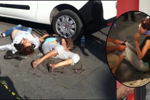 Taksim'de korku dolu anlar!