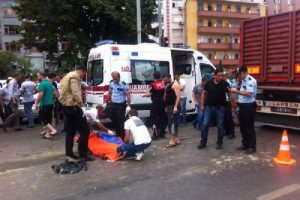 Trabzon'da feci kaza!