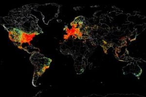 İşte internetin d&uuml;nya haritası