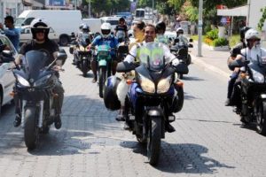 Fethiye'de motosikletli d&uuml;ğ&uuml;n konvoyu