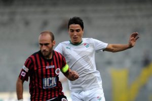Bursasporlu futbolcuların galibiyet sevinci!