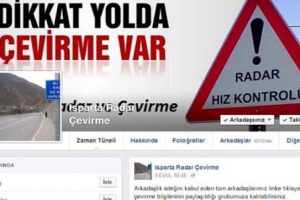 Radardan ka&ccedil;mak i&ccedil;in Facebook'ta grup kurdular