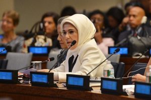 Emine Erdoğan BM'de kız &ccedil;ocuklarıyla ilgili konuştu