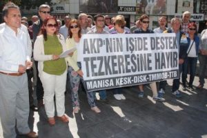 Manisa'da tezkereye hayır eylemi
