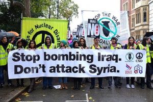 Londra'da savaş karşıtı protesto