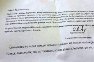 Cumhurbaşkanı referansı ile kurs &ccedil;ağrısı