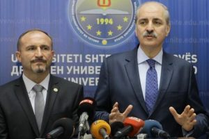 Kurtulmuş, Tetova Devlet &Uuml;niversitesi'nde konuştu