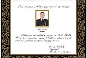 Orgeneral &Ouml;zel'den başsağlığı mesajı