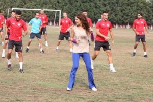 Manisaspor'da danslı antrenman