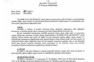 Manisa'da 'bonzai şarkısı'na yasak