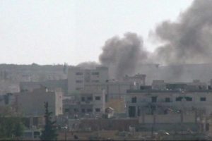 Kobani'de yoğun &ccedil;atışma