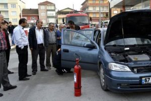 Otomobiline giren yılandan kurtulmak i&ccedil;in ilgin&ccedil; y&ouml;ntemler denedi