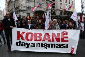 İstiklal caddesinde 'Kobani Y&uuml;r&uuml;y&uuml;ş&uuml;'