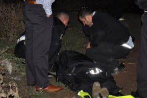 Polis ekibi kaza yaptı