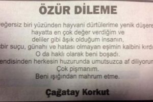 Eski eşten &ouml;z&uuml;r ilanı sosyal medyada fenomen oldu