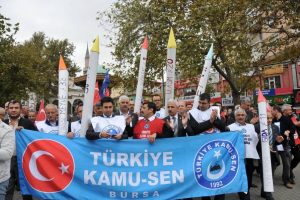 Bursa'da memurlardan zam protestosu!