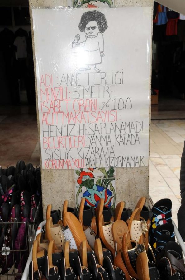 Terliklere ilgin&ccedil; afiş!