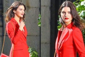 Kendall'a kırmızı &ccedil;ok yakışmış...