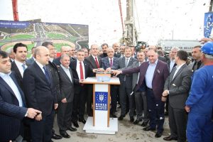 Demirtaş K&ouml;pr&uuml;l&uuml; Kavşağı'nın temeli t&ouml;renle atıldı