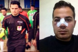 Futbolculardan hakeme meydan dayağı