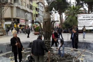 O heykel kaldırıldı!