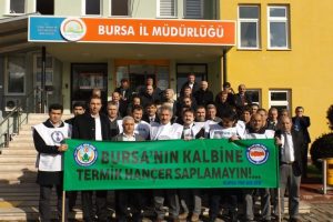 O termik santralin yapımına karşı &ccedil;ıktı