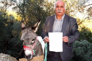 Kayıp hibe kamyona eşekli takip