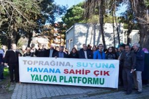 Yalova Platformu ağa&ccedil; kesimlerini protesto etti!