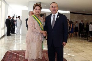 &Ccedil;avuşoğlu Rousseff'in yemin t&ouml;renine katıldı