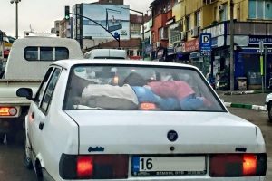 Bursa'da tehlikeli yolculuk!