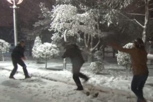 Karın keyfini doyasıya yaşadılar